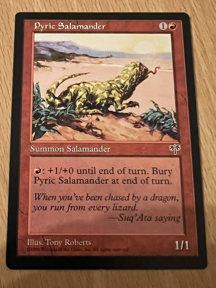 Pyric Salamander, MTG Mirage (1996) Common Red Creature NM - Image 1 of 1
