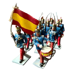 Desfile de 13 soldados de Infantería del Rey de goma marca Soldis, Gomarasa. - Bild 1 von 4