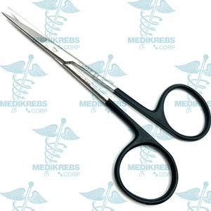 Tijera Iris recta supercorte dentada 11,5 cm O instrumentos quirúrgicos de grado - Imagen 1 de 2