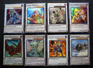 Yugioh Synchro cards (Black Rose Dragon, Coral, Ancient Fairy, Colossal Fighter) - Picture 1 of 1