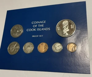 1981 Cook Islands The Royal Wedding 7 Coin Proof Set With Edge Lettering on $1 - Picture 1 of 9