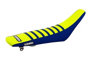 Cubierta de asiento Yamaha WR 450F 2007-2010 LADOS AZULES/AMARILLO NEÓN/COSTILLAS AZULES SUPERIORES #136 - Imagen 1 de 1