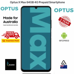 NEW Optus X Max ZTE Blade A72S (4G, VoLTE OK, 64GB/4GB, 6.75" HD, 50MP Cam, NFC) - Picture 1 of 17