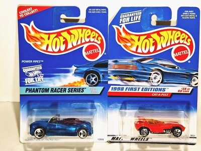 Hot Wheels Lot 1998 First Editions Cat-a-pult #681 & 1996 Power Pipes #531 - Image 1 of 4