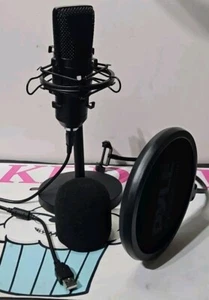 Podcast Pyle Microphone W/Desktop Stand & Pop Filter PDMIKT120 - Picture 1 of 7
