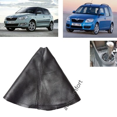 For Skoda Fabia Roomster Faux Leather Gear Stick Gaiter Boot Cover Car Geitor - image 1 of 4