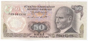 Turquía, 50 liras, 1976, Banco Central de Turquía, P188, XF+ - Imagen 1 de 2