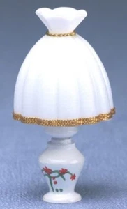 Dollhouse TABLE LAMP, WHITE Painted Design by Miniature House - MH663 - Picture 1 of 1