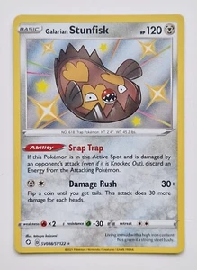 Galarian Stunfisk SV088/SV122 Shiny Holo Rare Shining Fates - Pack Fresh - Picture 1 of 2