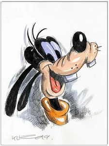 KLAUSEWITZ: ORIGINAL FEDER UND AQUARELL : GOOFY II / 24x32 cm - Bild 1 von 1