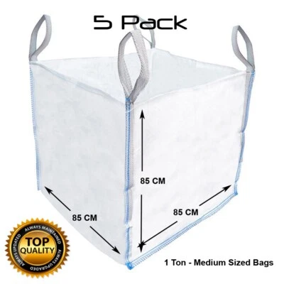 LILYPOD 5 x 1 TONNEN SACK SCHUTT SCHÜTTGUTSÄCKE BAUER GARTEN ABFÄLLE JUMBO EINE TONNE SÄCKE