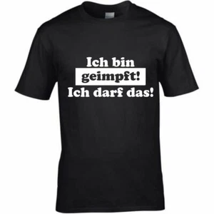 Camiseta Con Dicho Yo Bin Geimpft - Puede La Divertido Corona Eslogans - Imagen 1 de 9