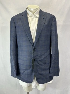 Giorgio Armani Soft Blue & Gray Plaid Suit 2-Bt Sz EU 50 R / US 40 R/ W 34 - Image 1 of 4