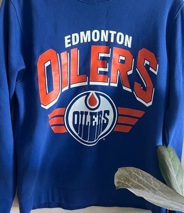 Sudadera NHL Edmonton Oilers hockey logo campeones color real KV40858 Foto 1 de 1