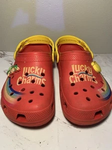 Crocs x Lucky Charms Men's 6 Womens 8 Clog Red Leprechaun Rainbow M6 W8 - Picture 1 of 8