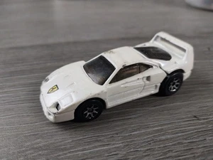Vintage Hot Wheels Ferrari F40 White Car 1988 GUC Malaysia Toy Mattel Trunk Lift - Picture 1 of 6