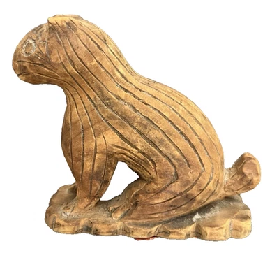 Antique Folk Art Squirrel Wood Carved Signed Dated 1902 Carving American - Image 1 of 4