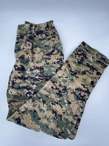 MEDIUM Long USMC Woodland Marpat Pants Trousers Waist 31"-35" in Seam 32 1/2" - Picture 1 of 3