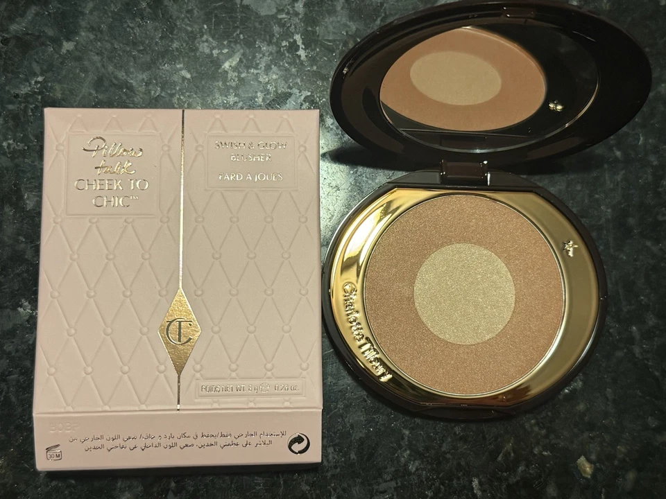 Charlotte Tilbury- Pillow Talk - Cheek To Chic Swish & Glow Blusher- NEW in Box - Image 1 of 3