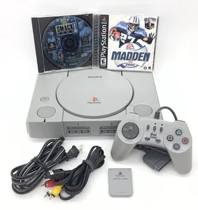 PlayStation 1 PS1 Console Bundle SCPH-7501 Controller 2 Games Memory TESTED VGC - Picture 1 of 21