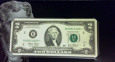 2003 $2 Star Note - NEW YORK B ( Scarce 16k Mintage ) Low Serial Number ,UNC - Image 1 of 4