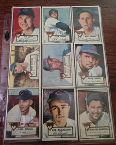 1952 Topps Baseball 9 Card Lot Chicago Cubs  - Picture 1 of 8
