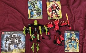 LEGO HERO Factory 7156 Corroder w/ Zamor Sphere & 7147 Xploder Incomplete *Read*