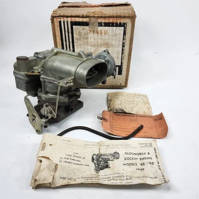 Carburador de tiro trasero 49-50 Oldsmobile Rocket 8 V8 Carter 714S 714SU NOS Foto 1 de 4