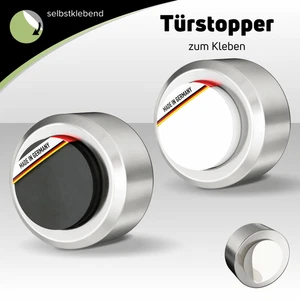 Türpuffer Edelstahl Wandpuffer Türstopper selbstklebend Ø30mm Gummi Schwarz/Weiß - Bild 1 von 12