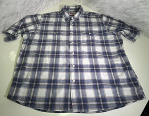 Vintage Wrangler Mens Western Shirt Pearl Snap Button Up Short Sleeve Size 2XL - Picture 1 of 8