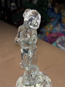 Clear Glass Crystal Cambridge Nude Woman 11.5” & 12 Holes Figurine Art Deco - Picture 1 of 13