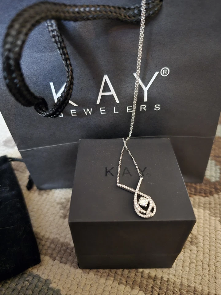 Kay Jewlers White Gold Diamond Necklace - Image 1 of 3