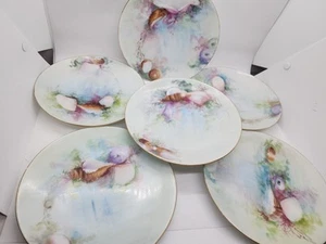 Sechs Thomas Serves Bavaria Teller Fine China Muschel Ozean Goldrand - Bild 1 von 12