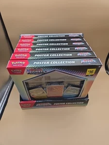 Pokemon TCG Prismatic Evolutions Poster Sammlung X6 Lot MIT Display und Box  - Bild 1 von 1