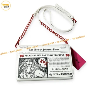 NWT Betsey Johnson Sybil Crossbody - Betsey Johnson Times Newspaper - Picture 1 of 6