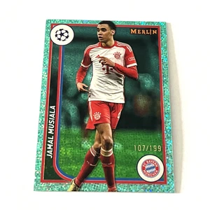 Jamal Musiala 2022-23 Topps Merlin Aqua Speckle Refractor /199 #56 Bayern Munich - Picture 1 of 2
