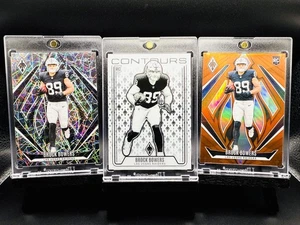 2024 Panini Phoenix NFL BROCK BOWERS RC CONTOURS LAZER ORANGE PRIZM LOT 3! LV! - Bild 1 von 2