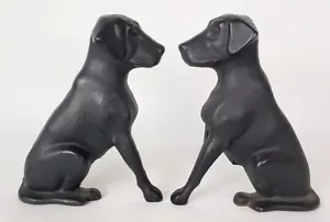 NEW Vintage Liberty Foundry St. Louis Cast Iron Andirons Labrador Dogs 13.5” - Picture 1 of 9