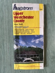 Mapa desplegable HAGSTROM del condado de Upper Westchester NY mapa agotado - Imagen 1 de 1