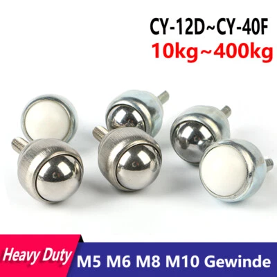 Kugelrolle M5 M6 M8M10 Gewinde Rollenbahn Förderband Kugelrollenlager Tragrollen - Bild 1 von 4