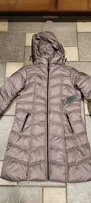 NUEVA CHAQUETA DE INVIERNO BIG CHILL LARGA MEZCLA PLUMÓN CON CAPUCHA CON CREMALLERA PARA MUJER L Foto 1 de 4
