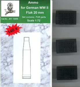 JK Harz 1/72 DEUTSCHER WWII FLAK 20 mm MUNITION (140 Stück) Harz Set - Bild 1 von 1