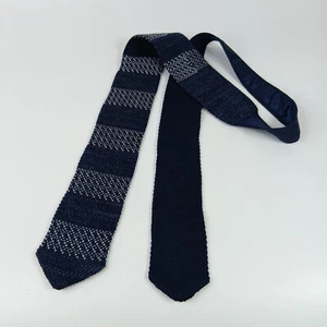 Christian Orani Knit Tie Blue Striped Collection 52/2.75 - Imagen 1 de 8