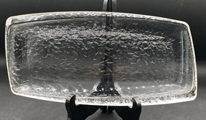 Modern Twist Textured Glass Candle Tray 12" x 6" - Picture 1 of 10