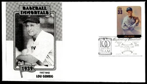 2000 Lou Gehrig FDC Baseball Immortals Sports Card Garcia Cachet - Picture 1 of 2