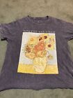 Vincent Van Gogh T Shirt Women's Size Small Fifth Sun Faded Black Short Sleeve