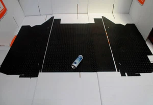 TDCI 110 utility black rear load area rubber mat set fits land rover defender - Picture 1 of 6