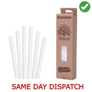 REUSABLE WHITE BIODEGRADABLE DRINKING STRAWS 35/70 HIGH QUALITY FLEXI STRAWS UK - Picture 1 of 3