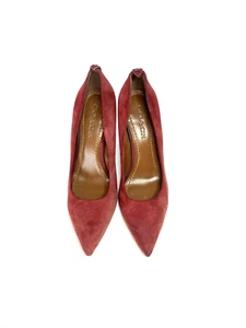 Coach Burgundy Suede Pumps Heels Women Size 8 - Picture 1 of 17
