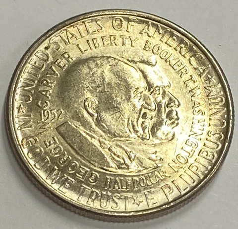 1952 P George Washington Carver Silver 50c Half Dollar BU Unc Commemorative Cover